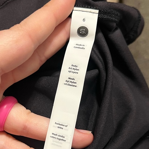 NWT Stori Black Nylon Activewear Onyx Intro Tank Top, Size 6 - Picture 5 of 5